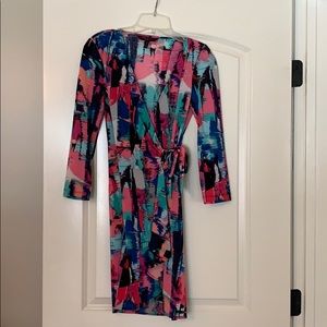BCBG size SP wrap dress multicolor